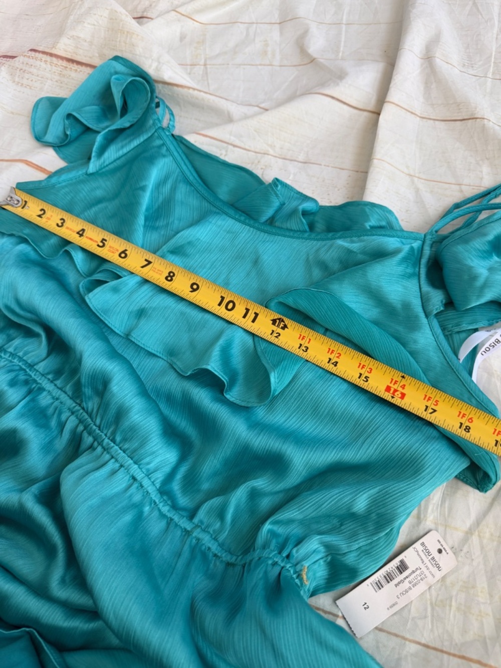 Bisou Bisou Turquoise Cocktail Dress | Size 12 | NWT | Summer Party Elegant Femi - Picture 8 of 8